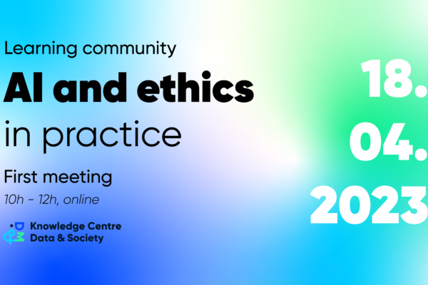 Join the first meeting of the Learning Community 'AI and ethics in practice'